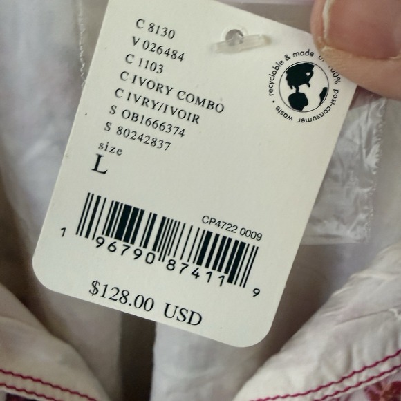 Free People Womens Large Ivory Combo Floral Long Sleeve‎ Camellia Mini Dress - Picture 7 of 11